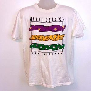 Vintage Mardi Gras '90s New Orleans Single Stitch T-Shirt Size XL